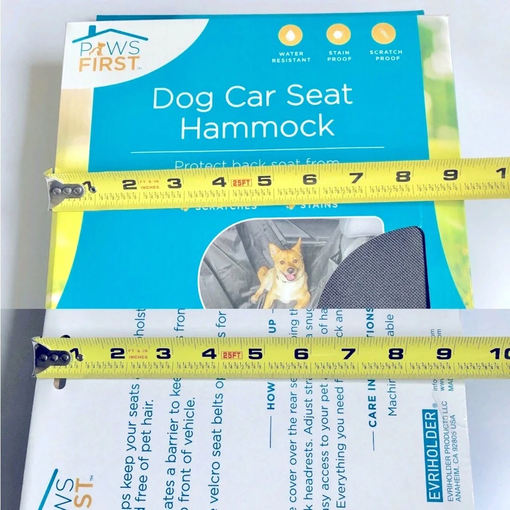 NEW Dog Car Seat Hammock Cover BLACK 55” x 49”